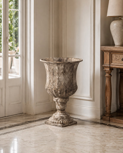 Large Wabi-Sabi Floor Vase for Dried Branches, Entryway & Living Room Decor