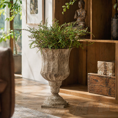 Large Wabi-Sabi Floor Vase for Dried Branches, Entryway & Living Room Decor