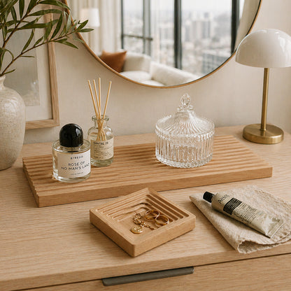 Wooden Serving Board & Charcuterie Tray for Kitchen Counter Decor and Hosting