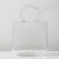 Clear Glass Handbag Purse Vase for Flowers, Vanity Decor & Table Centerpiece
