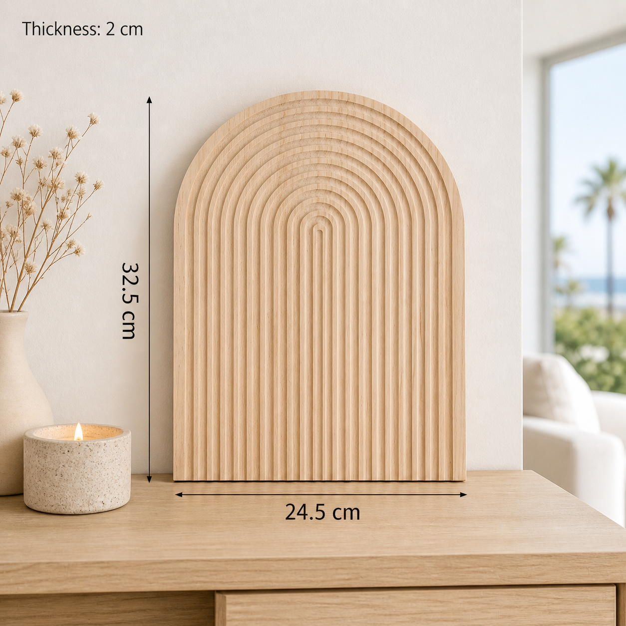 Wooden Serving Board & Charcuterie Tray for Kitchen Counter Decor and Hosting