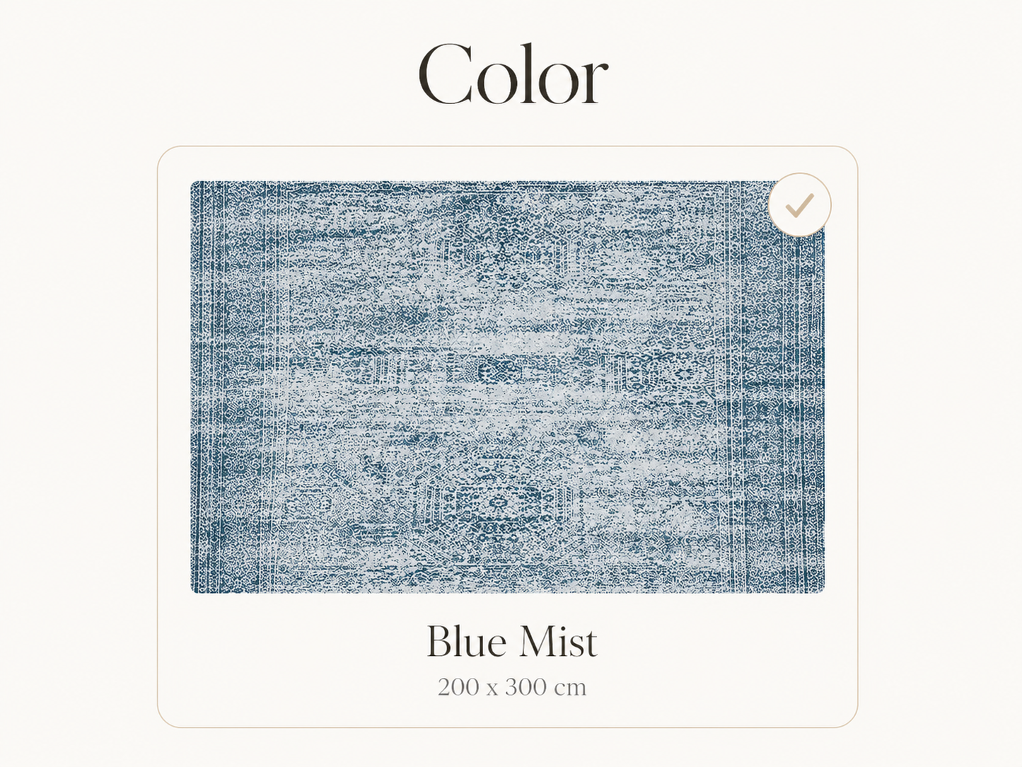 6'7" x 9'10" Washable Vintage Area Rug, Low-Pile Non-Slip Rug for Living Room & Bedroom