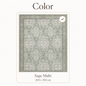6'7" x 9'10" Washable Vintage Area Rug, Low-Pile Non-Slip Rug for Living Room & Bedroom