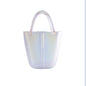 Clear Glass Handbag Purse Vase for Flowers, Vanity Decor & Table Centerpiece