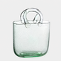 Clear Glass Handbag Purse Vase for Flowers, Vanity Decor & Table Centerpiece