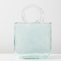 Clear Glass Handbag Purse Vase for Flowers, Vanity Decor & Table Centerpiece